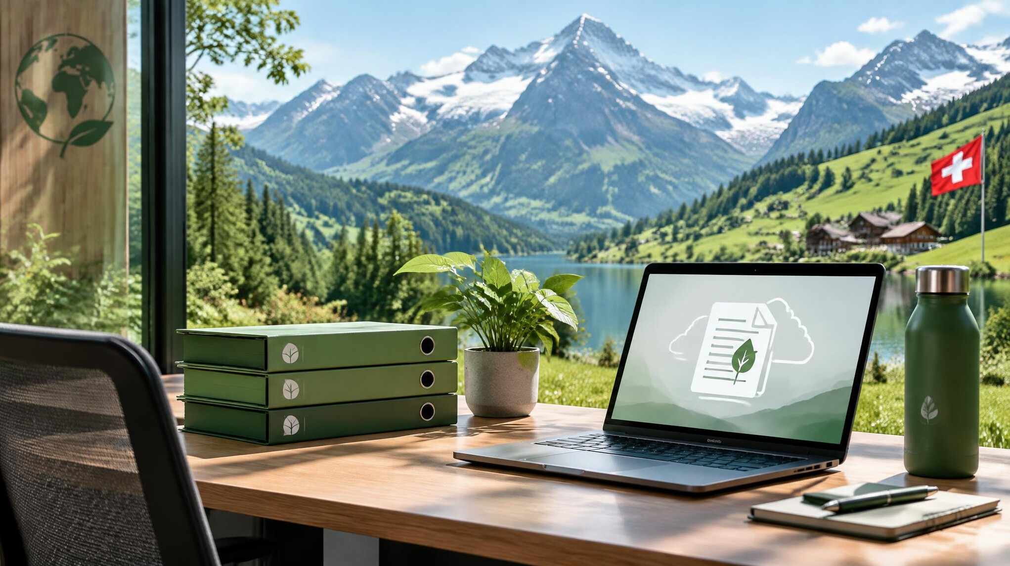 swiss green mountains